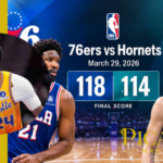 76ers vs charlotte hornets match player stats