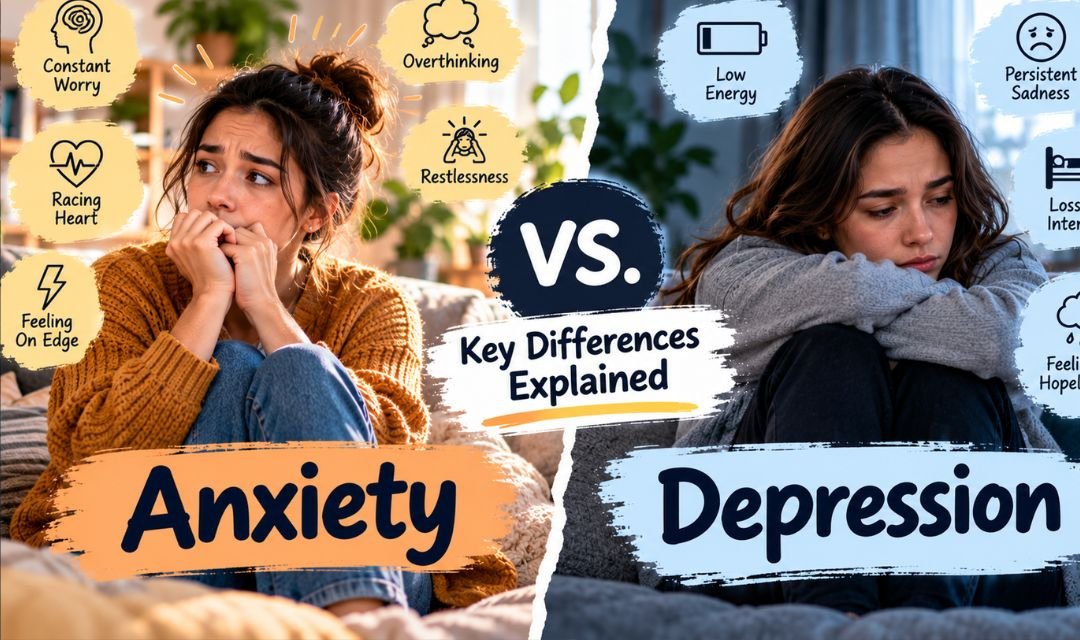 Anxiety vs. Depression: Key Differences Explained